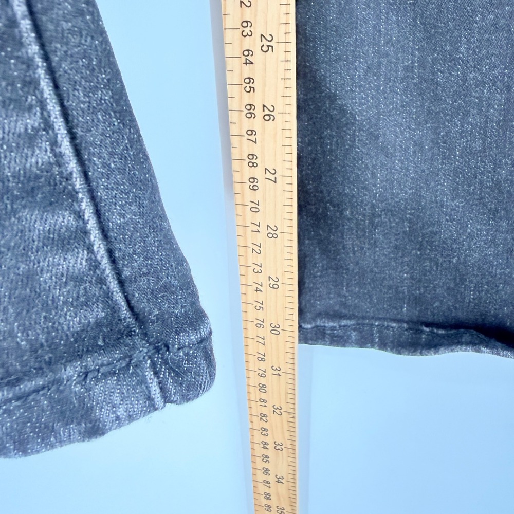 Risen Jeans Wide Leg Women 9/29 Black Faded Denim High Rise RDP5399 Boho Casual - Picture 9 of 11